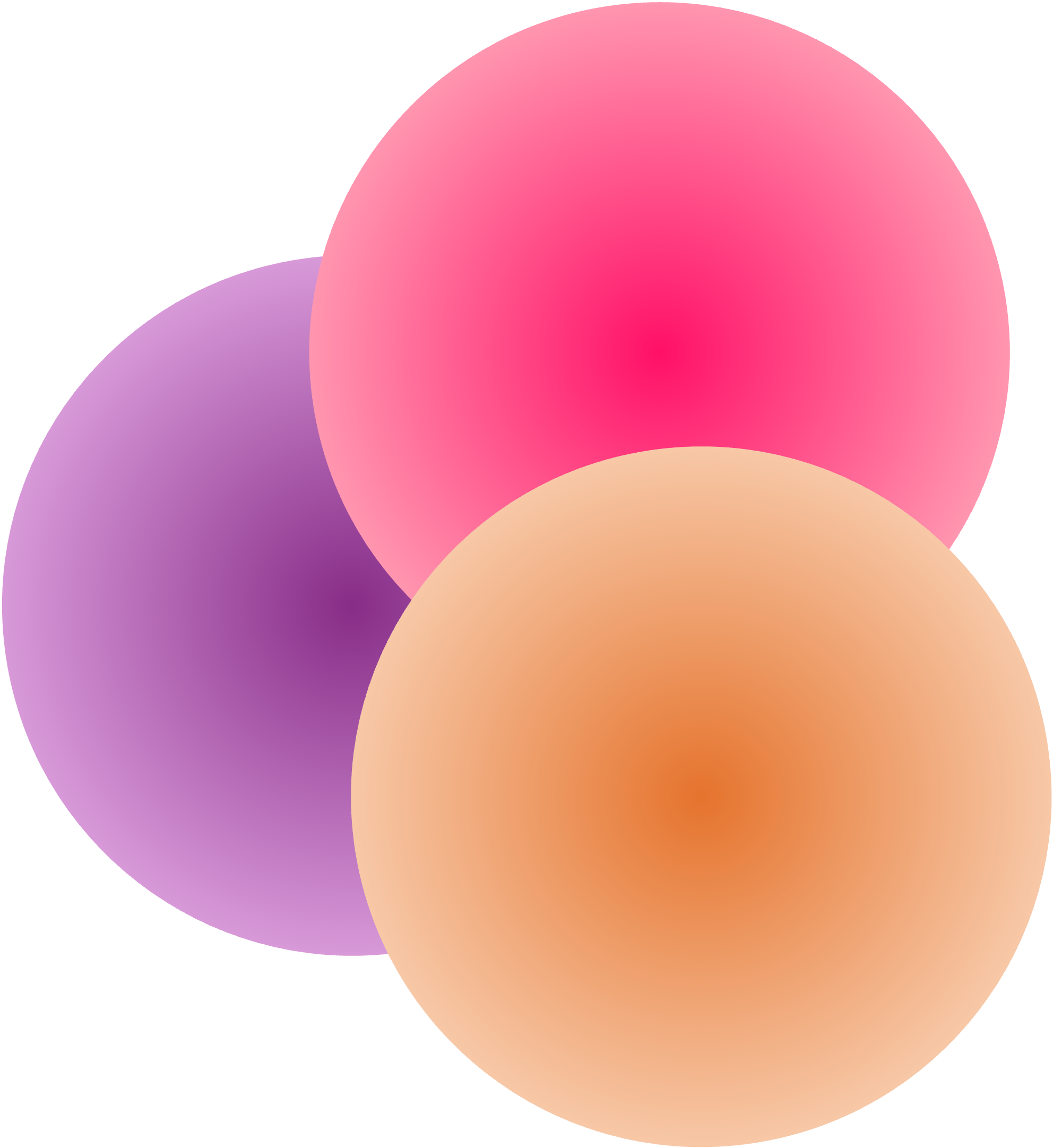 purple, pink and orange circles