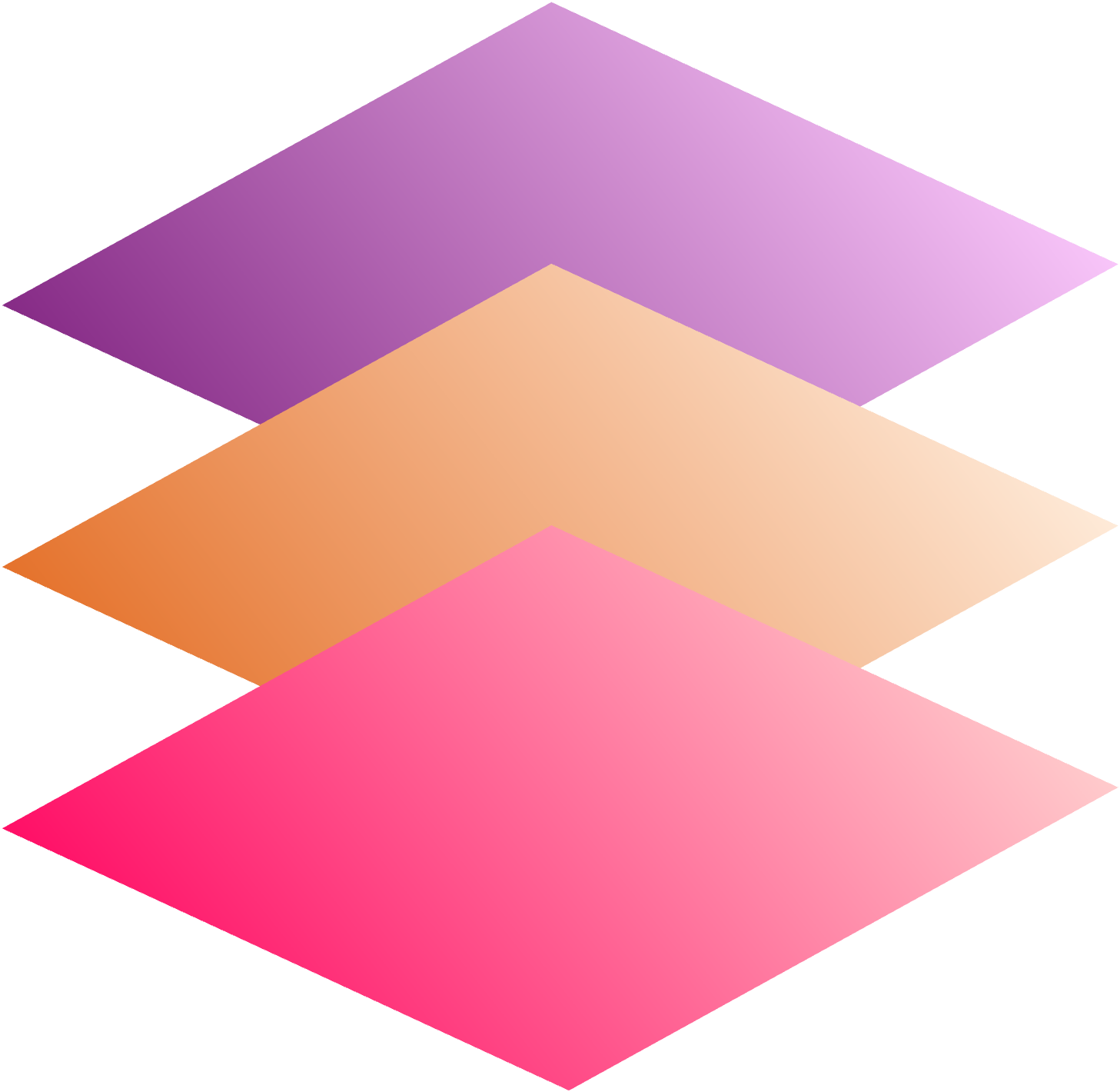 purple, orange and pink diamonds